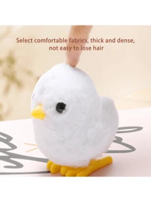 Mini跳躍雞/鴨玩具，模擬毛絨跳躍鴨互動玩具，小動物，生日禮物