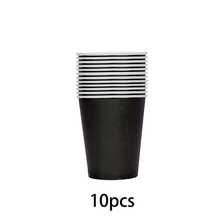 10pcs/80pcs Hot Pink And Black Birthday Decorations Hot Pink Party Plates Cups And Napkins Tableware Set Rose Red And Black Dinnerware Set For Women Birthday Bridal Shower Gender Reveal Party Supplies