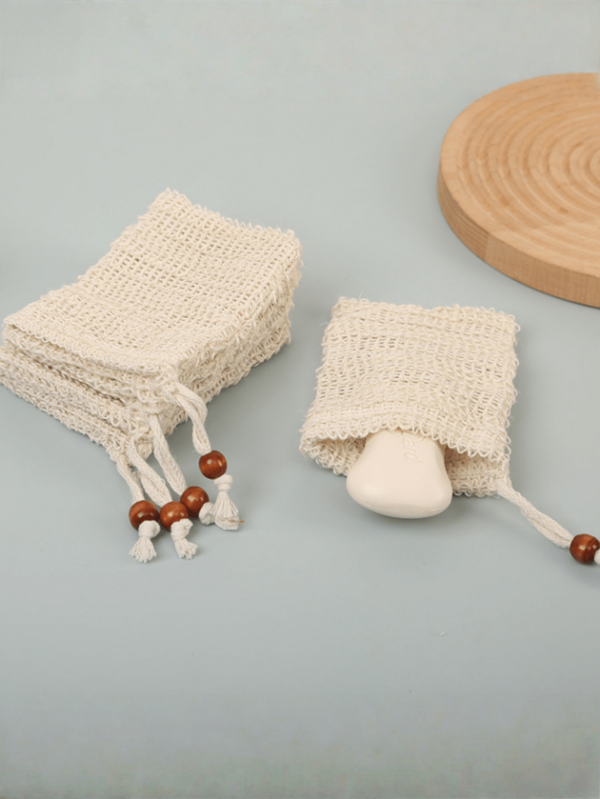 5 pezzi Sacchetti salvaprofumo, Rete per schiuma, Panno detergente viso, Spugna, Sacchetto per bolle di sapone