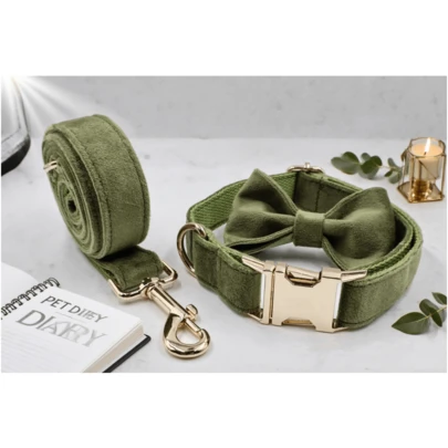 1 Set Of 3 Soft And Comfortable Zinc Alloy Pet Collar Leashes With Bows, Suitable For Small, Medium And Large Dogs. These Pet Collars/Dog Collars Feature A Durable Zinc Alloy Design, Are Easy To Fasten And Unfasten, And Are High-End Dog Collars Suitable For Weddings And Valentine's Day. (Slight Variations May Occur Due To Differences In Fabric, Batch And Color; Random Shipments Are Available.)