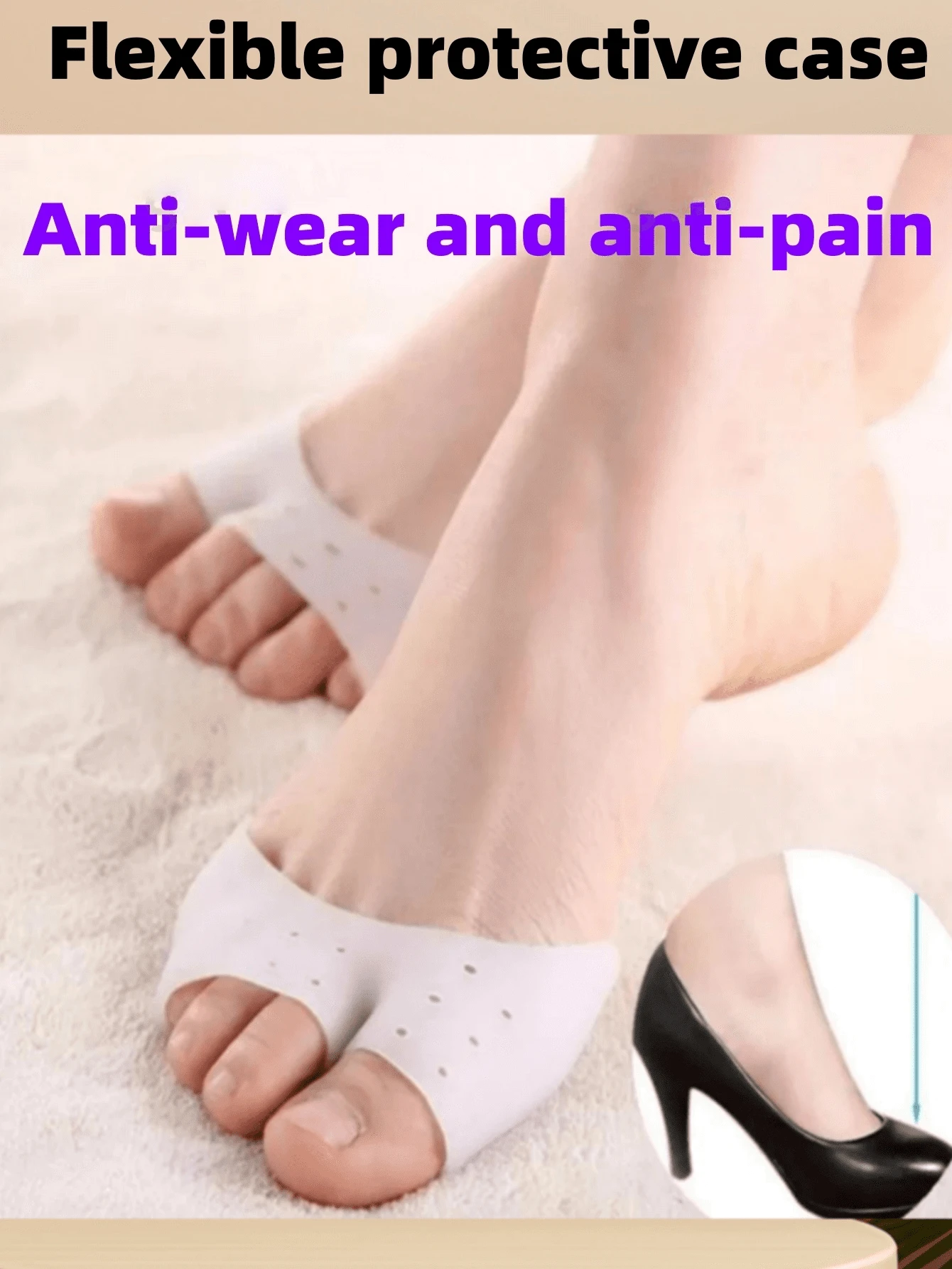 1 Pair/2 Pairs/3 Pairs Of White Honeycomb Breathable Silicone Protection Shoes For Protecting The Feet, Suitable For Both Men And Women In All Sizes.