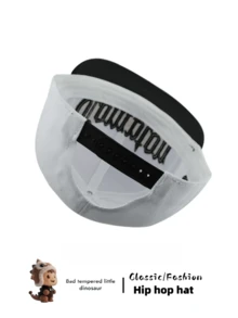 1 件男女通用平檐棒球帽，个性化刺绣字母夏季太阳帽，嘻哈风格