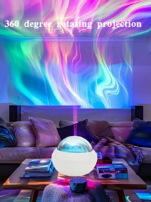 1pc Aurora Star Projector With Remote Control LED Star Night Light, 7 Kinds Of Light Effects Galaxy Planet Projector, Suitable For Camping, Wedding Decorations, Holiday Parties, Home Decoration And Mother's Day Gifts