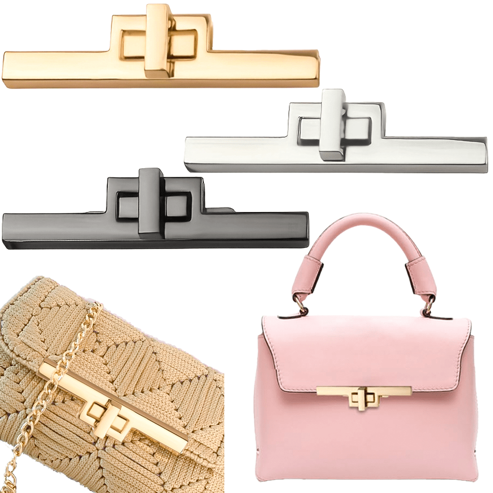 1/2/3pcs Vintage Bag Metal Clasp Turn Locks Twist Button For DIY Handbag, Leather Craft Bag Purse, Hardware Elegant Golden Bag Accessories,Handmade Bag Accessories(Four Colors To Choose From)