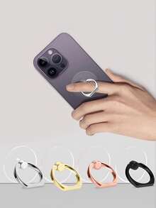 1 pieza Soporte de anillo de teléfono portátil, anillo de teléfono giratorio de 360°, soporte de anillo de teléfono transparente compatible con la mayoría de teléfonos, tabletas y fundas - Multicolor - Ver 2