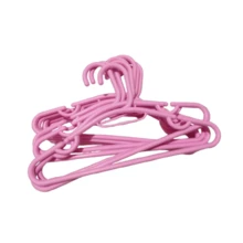 Ganchos rosas ropa infantil paquete 50 piezas organizador armario colgadores niños bebés accesorios almacenamiento resistente diseño tierno práctica utilidad - Rosa - Ver 1