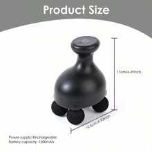 جهاز تدليك باليد بالاهتزاز، مسدس تدليك كهربائي قابل للشحن ب- 4 رؤوس، أداة ب- 6 مستويات سرعة، مناسب للخصر والساقين والقدمين، هدية رائعة للعائلة والأصدقاء