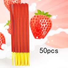 25cm Extra Long Premium Incense Sticks, Bamboo Stem Fragrance Sticks. Sweet Strawberry & Creamy Scent. Long-Lasting Burn, Enhances Air Freshness, Suppresses Odors, Boosts Concentration, Suitable For Yoga, Work, Reading, Gatherings. Holiday & Birthday Gift - quả dâu - Xem 11