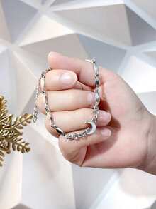 4 件装优雅水晶花朵手链 女士 Y2K 甜美女孩月亮樱花蝴蝶结方晶锆石手链奢华设计师珠宝礼物