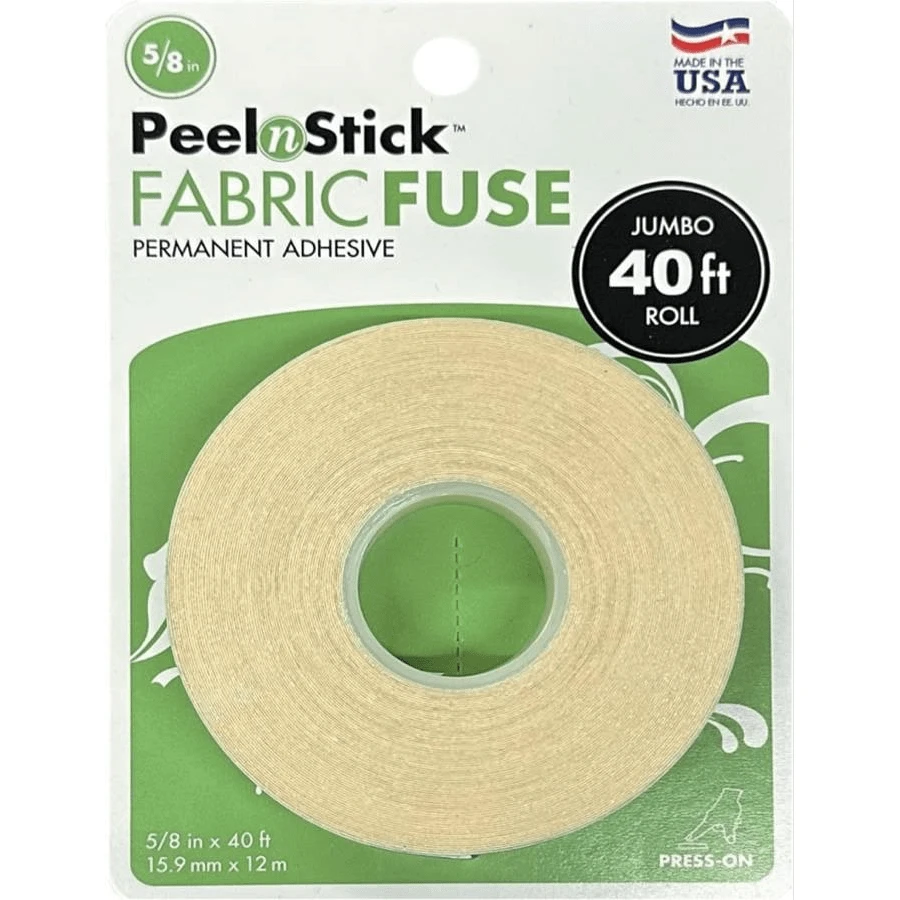 HeatnBond PeelnStick Fabric Fuse Hem Tape - Double Sided Fabric Adhesive - No-Sew, No-Iron Hemming Tape - Peel And Stick Fabric Fuse - Made In USA - 5_8" X 40 Ft (480 In) Roll - ColorB - 查看 1