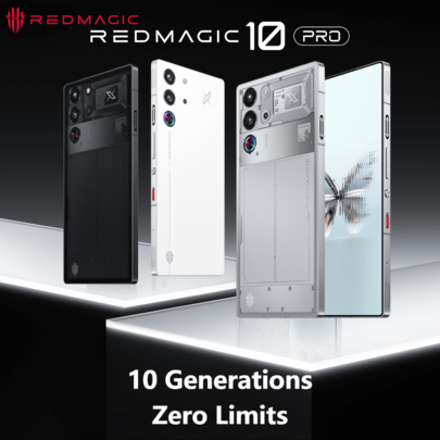 nubia REDMAGIC 10 Pro Gaming Phone Moonlight, Snapdragon 8 Elite, 6.85" Screen, Up To 144Hz Refresh Rate, ICE-X Cooling System, 2688*1216 Resolution, 7050mAh Battery With 100W Fast Charging, Full Flat Rear Panel With No Camera Bumps, AI With Gemini