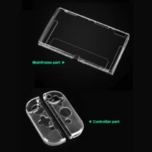 Estuche protector transparente de TPU suave tipo Data Frog, funda protectora de marco claro compatible con la consola de juegos Switch OLED - transparente - Ver 5
