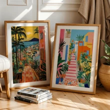 3 قطع/مجموعة طباعة كنفاس، لوحة زخرفية حديثة، ملصق ريو دي جانيرو، طباعة الأزهار البرازيلية القديمة، فن الحائط الأصلي، منظر طبيعي ملون، ملصق سفر رجعي، مع إطار أو بدونه، ديكور الغرفة، ديكور المنزل، ديكور شقة الكلية، هدايا لزينة الحائط في الفندق والمنزل والغرفة المعيشية والنوم والحمام والمكتب