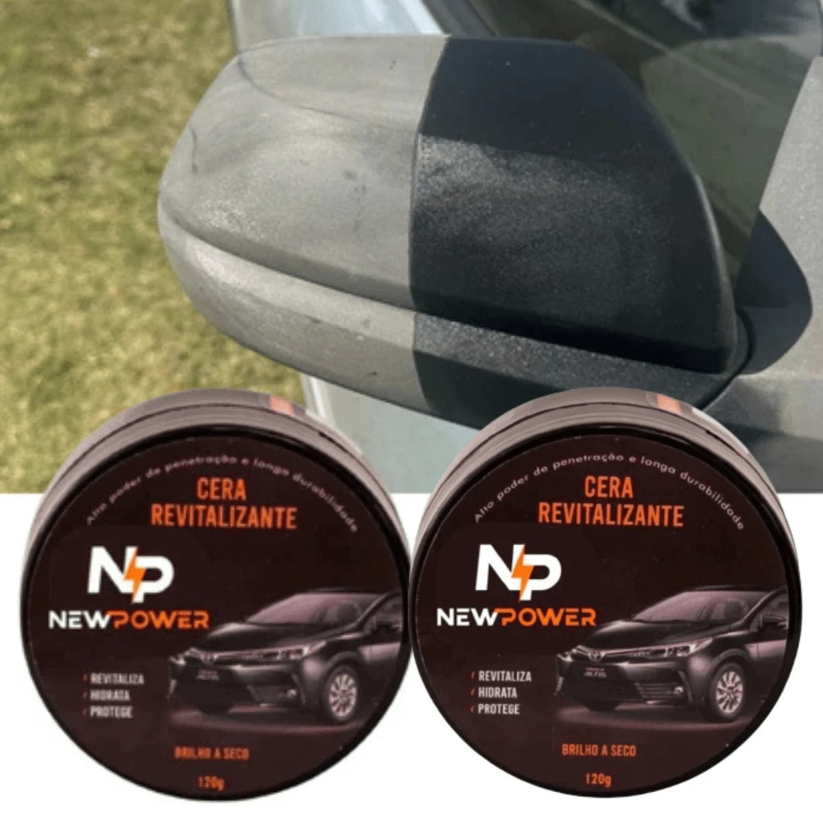 Kit 2 Ceras Revitalizadora Renova Plasticos Para Carro Moto