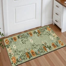 1pc Vintage Pattern Printed Rug, Faux Wool Mat - Highly Absorbent, Easy To Clean, Suitable For Home Decor, Farmhouse, Entryway, Indoor, Room, Kitchen, Dining Room, Small Office/Home Office, Sink, Laundry Room, Doormat, Kitchen Mat, Non-Slip Mat - Multicolor - View 21
