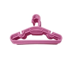 Ganchos rosas ropa infantil paquete 50 piezas organizador armario colgadores niños bebés accesorios almacenamiento resistente diseño tierno práctica utilidad - Rosa - Ver 2