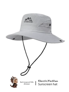 1pc Men's Sun Protection Fishing Bucket Hat, Outdoor Hiking Camping Cowboy Hat Against UV - One Piece Bucket Hat - View 15