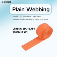 1pc PP Webbing Canvas Polyester Ribbon, Suitable For Backpack Binding, Bag Crafts DIY, Belt Bags, Pet Supplies