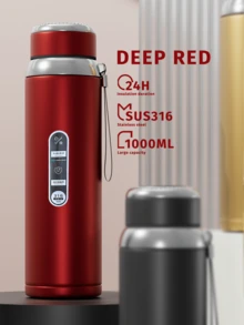 1L/33.81oz Thermal Water Bottle Keep Cold And Hot Water Bottle For Water Tea Coffee Vacuum Flasks Stainless Steel Bottle Can Be Used As A Water Cup Back To School