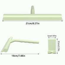 1 件带钩硅胶刮水器、手持式淋浴刮水器、玻璃刮水器、用于窗户清洁工具的淋浴门刮水器、用于淋浴门、窗户、浴室、镜子和汽车玻璃的淋浴除水刮刀、多功能刮水器、清洁用品 - 綠色 - 查看 4