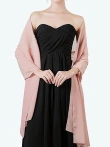 女士沙滩配饰柔软雪纺披肩，防紫外线沙滩/度假围巾，新娘婚礼伴娘披肩，适合派对、摄影