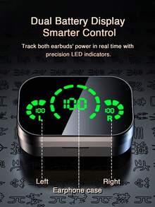 GENAI True Wireless Earbuds With Dual LED Display. Fashionable Metal Design, Ultra-Long Battery Life, Comfortable And Secure Fit.