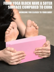 High Density EVA Yoga Blocks - Enhance Flexibility, Ideal For Pilates And Stretching Exercises, Perfect For Home Gym And Training, Made Of Durable Foam; Set Includes Yoga Mat And Solid Color Yoga Blocks, Suitable For Shaping, Leg Raises, Yoga And Pilates; This Yoga Stretch Strap Can Be Used As An Accessory Tool For Dance Practice, Beginners And Adults.