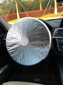 1pc Car Steering Wheel Sunshade Car Steering Wheel Cover Sunshade Car Interior Products