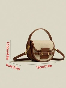 Bolso de mano, tipo de bolso preferido, bolso de textura avanzada, bolso de silla de montar, bolso de moda de minoría con costura retro, nuevo bolso casual tipo Joker de 2025 para cruzar el Body