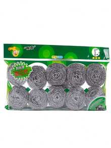 30g Stainless Steel Scouring Pad, Multi-Functional Cleaning Ball For Kitchen, Essential Household Cleaning Tool For Outdoor/BBQ Cleaning, 2-In-1 Sponge And Cleaning Ball