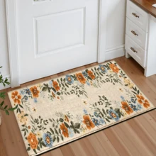 1pc Vintage Pattern Printed Rug, Faux Wool Mat - Highly Absorbent, Easy To Clean, Suitable For Home Decor, Farmhouse, Entryway, Indoor, Room, Kitchen, Dining Room, Small Office/Home Office, Sink, Laundry Room, Doormat, Kitchen Mat, Non-Slip Mat - Multicolor - View 19