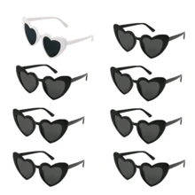 5PCS Heart Shaped Sunglasses For Wedding Party And Daily Travel Decoration,Candy Shower Gifts Accessories Bridesmaid Wedding Favor Women,Christmas
