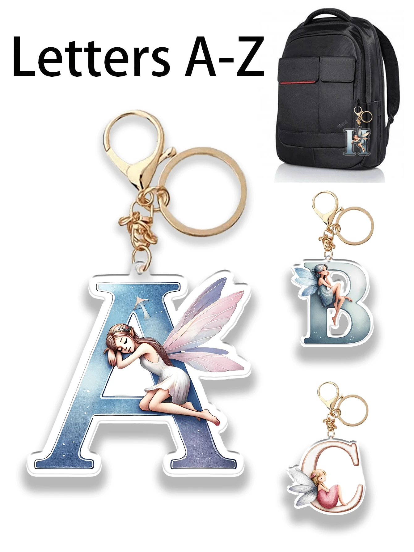 Dieser Acryl-Schlüsselanhänger mit Beschriftung, der ein Blumenfee-Muster zeigt, ist perfekt für Mädchen. Er kann als Kopfhörer-Anhänger, Tasche-Anhänger oder Auto-Schlüsselanhänger verwendet werden und ist damit ein tolles Geburtstagsgeschenk für Mitschüler, Freunde oder Kollegen.