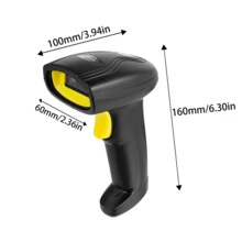 Wired Barcode Scanner Gun, 1D/2D Code Recognition Scanner For Pharmaceutical Traceability, Supermarket Checkout, Courier Warehouse Inventory