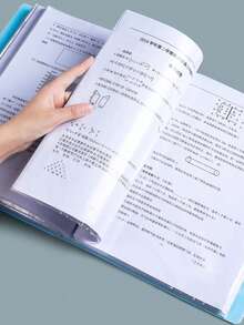 1pc A4 Size Clear Multi-Layer Ring Binder Folder, 40-Page Snap Closure Document Organizer Folder, Large Capacity Student Test Paper/Contract File Storage, PP Material Student Certificate Exam Paper Document Organizer Back To School, For Storing Certificates, Physical Exam Records And Other Documents Back To School,School Supplies - Multicolor - View 3