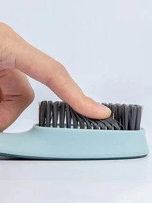 1pc Shoe Cleaning Brush, Nordic Style Long Handle Shoe Brush, Shoe Cleaning Brush, Plastic Clothes Scrubbing Brush, Household Cleaning Tool