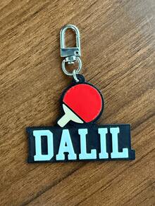 1 paquete Llavero personalizado con nombre y opción de varios deportes, impreso en 3D en plástico, accesorio de regalo con tema deportivo, multicolor, mini pelota, para cumpleaños, aniversarios, graduaciones, días de juego, con lentejuelas, colorido, lindo, adorable, estilo Y2K, kawaii, divertido, elegante, personalizado, único, ideal para ella, novia, niños, familia, amigos, organizador de viaje - Multicolor - Ver 9