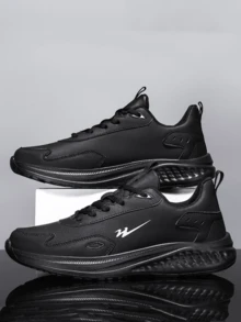 STARNOVO 男士秋冬新款皮革鞋面大码运动鞋，系带户外跑步鞋，防风，内衬舒适，适合日常工作生活，尺码39-48