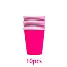 10pcs/80pcs Hot Pink And Black Birthday Decorations Hot Pink Party Plates Cups And Napkins Tableware Set Rose Red And Black Dinnerware Set For Women Birthday Bridal Shower Gender Reveal Party Supplies