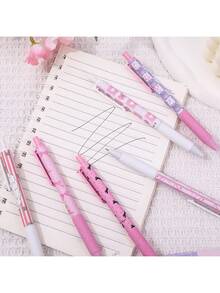 6 支装，粉色蝴蝶结速干凝胶笔，0.5 毫米细笔尖，书写流畅，适用于办公室和教室用品，青少年成人家庭办公室家庭教育课堂写作写作专用通用书写笔期末考试凝胶笔圆珠笔套装，节日文具礼品，教室用品，情人节儿童礼物，圆珠笔，钢笔，文具，蝴蝶结，返校