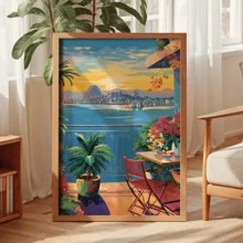 3 قطع/مجموعة طباعة كنفاس، لوحة زخرفية حديثة، ملصق ريو دي جانيرو، طباعة الأزهار البرازيلية القديمة، فن الحائط الأصلي، منظر طبيعي ملون، ملصق سفر رجعي، مع إطار أو بدونه، ديكور الغرفة، ديكور المنزل، ديكور شقة الكلية، هدايا لزينة الحائط في الفندق والمنزل والغرفة المعيشية والنوم والحمام والمكتب