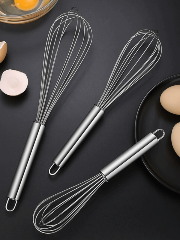 1pc Stainless Steel Whisk, Small Kitchen Tool For Whisking Eggs And Whipping Cream, For Cake Baking, Rama Kitchen Essentials, Baking Use, Kitchen Use, Home Dining, High-End Restaurant Supplies