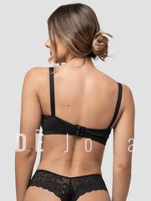 Kit 4 Sutiã Básico Bojo Lingerie Soutien Alça Fina Microfibra Conforto Liso - Multicolorido - Visão 6