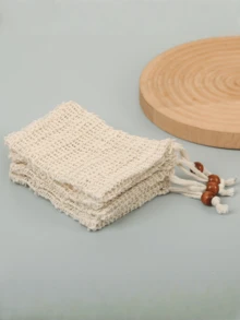 5 pezzi Sacchetti salvaprofumo, Rete per schiuma, Panno detergente viso, Spugna, Sacchetto per bolle di sapone