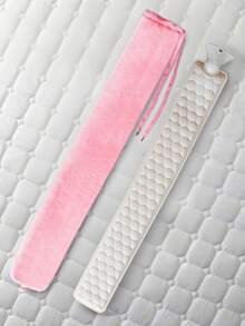 1pc Elongated Hot Water Bottle, Fill-In Warmer, Durable Anti-Explosion, Winter Heating Accessory (Due To Different Batches, The Lining Lines And Colors May Vary Slightly. We Apologize For Any Inconvenience Caused. Ribbon Fabric, Rib Color And Pattern Are Randomly Shipped) - Default - View 20