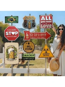 Vintage Christmas Tree Metal Tin Sign - Rustic Wall Art For Home, Bar, Cafe & Outdoor Decor - No Electricity Needed, Durable Holiday Decoration With Festive Ornaments & Gifts Design, Christmas Wall Decor, Weathered Finish, Bar Owners Home Decor Christmas Decorations Room Decor