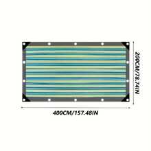 200.0x300.0 Cm Outdoor Balcony Privacy Screen - Breathable Sunshade Net, Suitable For Courtyards, Gardens, Decks - Mixed Color Weather Resistant Protective Screen 200x200