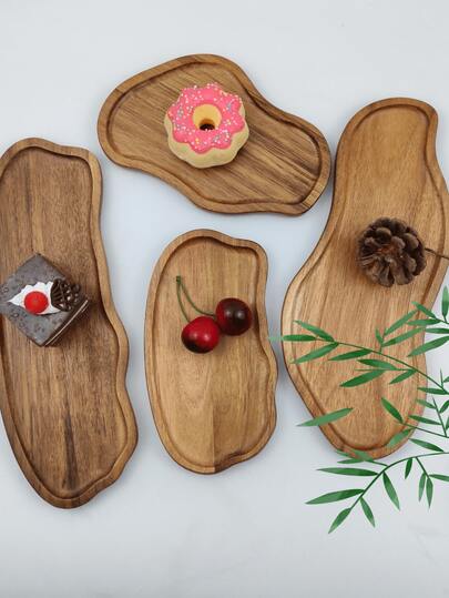 1/2 Stücke Akazien Holz Tablett, Holz Tablett, Käsebrett, Wolken Tablett, Erdnuss Tablett, kreatives Holz Tablett, Geschirr Tablett, multifunktionales Holz Tablett für verschiedene Anwendungen, Snack, Brot, Kaffee, Obst, Kuchen, Steak Holz Tablett, geeignet für Küche, Outdoor, Wohnzimmer, Restaurant, Valentinstag Stern/Mond/Laterne