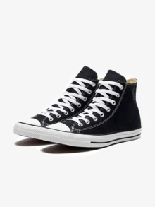 Converse Chuck Taylor All Star Hi 运动鞋休闲鞋高帮系带踝部支撑帆布透气耐用经典款式日常街头健身旅行男女通用黑色 M9160 - 黑色 - 查看 2
