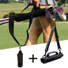 Equipo deportivo portátil para exteriores Accesorios de golf Bolsa de palos, Mini bolsa de palos portátil, Bolsa de práctica de estilo de agarre, Bolsa de palos de golf portátil con correa ajustable, Bolsa de golf